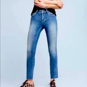 Anthropologie Pilcro and the letterpress FV Stet size 28 raw hem slim/skinny EUC